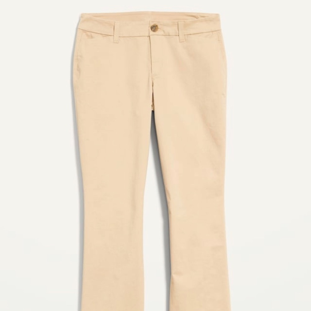 Mid-Rise Boot-Cut Khakis